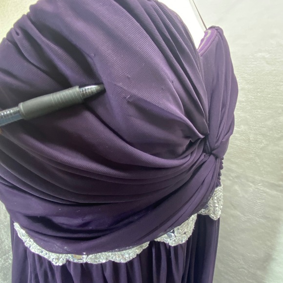 City Triangles Purple Ruched Maxi Dress Size 19 Mother of the Bride Romantic - Picture 10 of 15